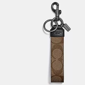 Large Loop Key Fob In Signature Canvas New